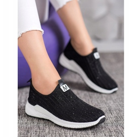 SHELOVET Svarta skor med kristaller 1