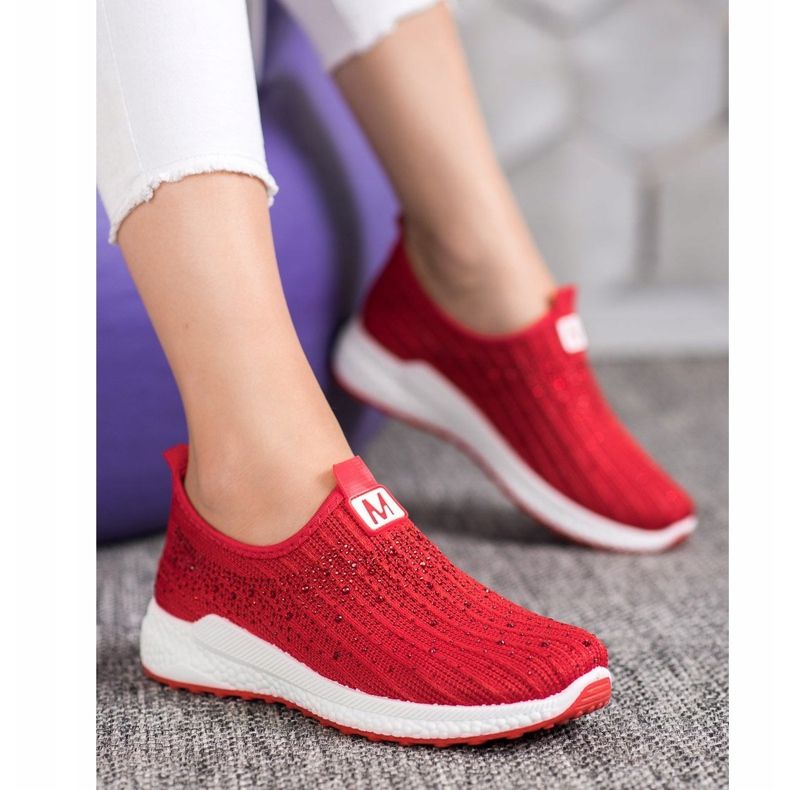 SHELOVET Röda skor med kristaller 1