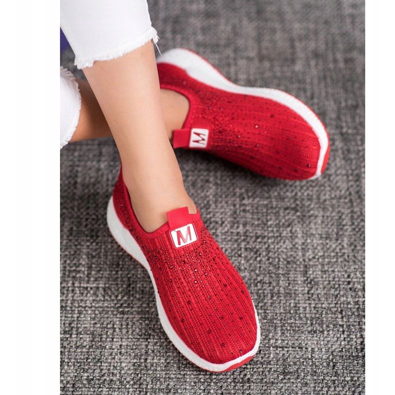 SHELOVET Röda skor med kristaller 2