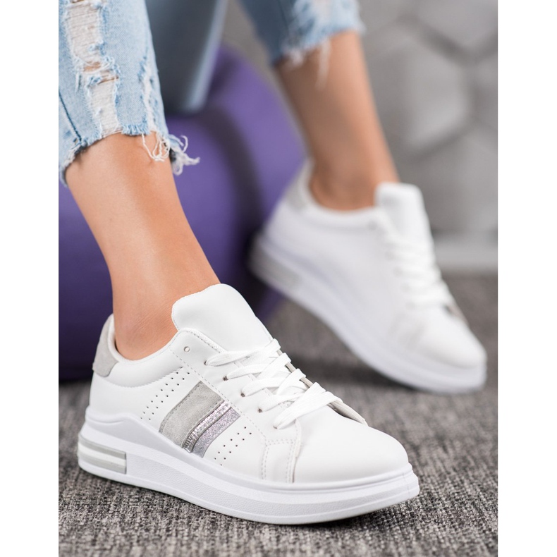 SHELOVET Eco Leather Sneakers vit 1