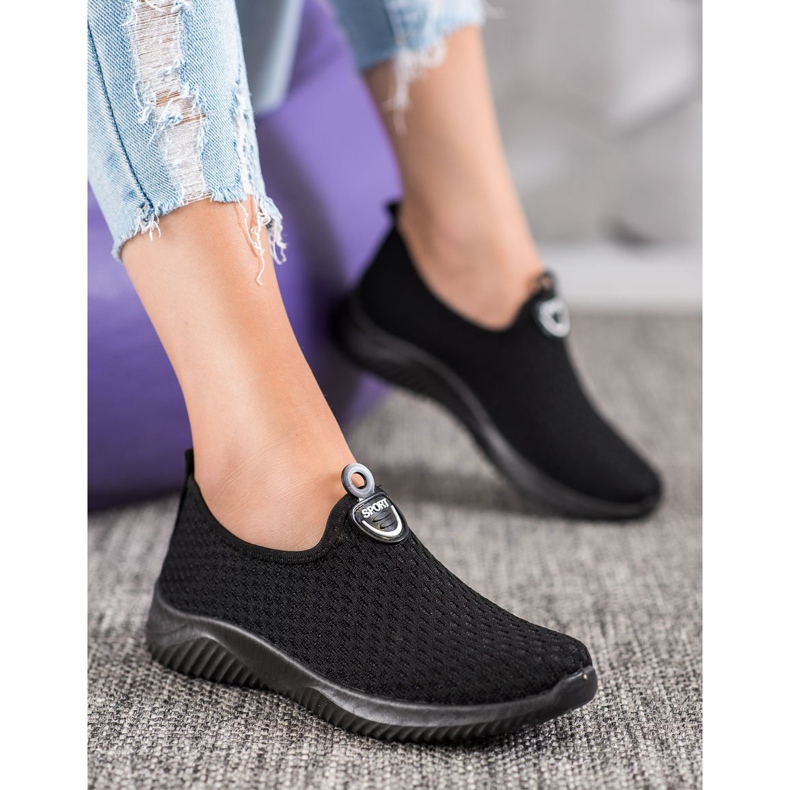 SHELOVET Openwork sportskor svart 1