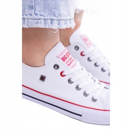 Big star T274022 101 sneakers med snörning vit 4