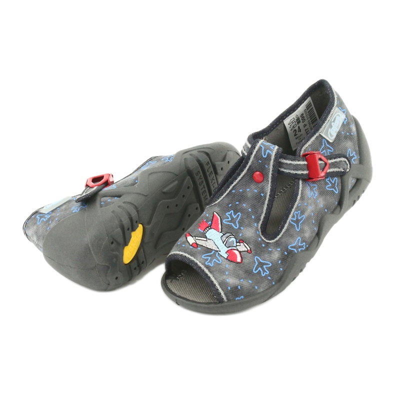 Befado barnskor 217P099 röd blå grå 5