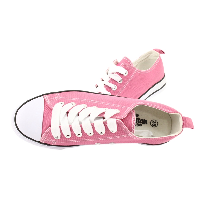 Rosa American Club damskor bundna sneakers 4