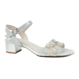 M.Daszyński Sandaler för kvinnor randar Daszyński SA177-4 grå 5