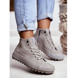 Dam Sneakers Big Star High Warm Grey GG274070 grå 2