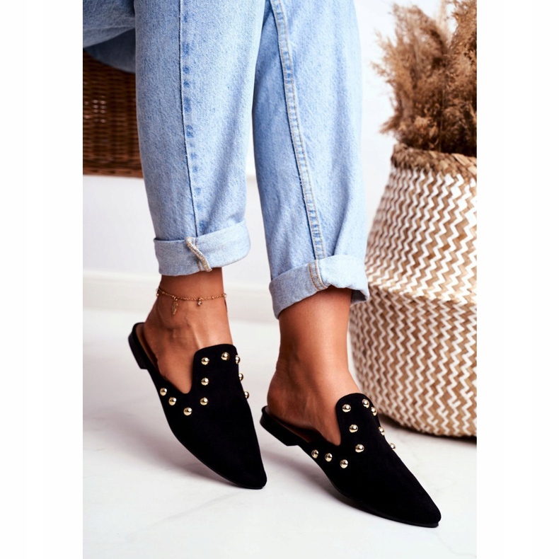 Lu Boo Sandaler för svarta mocka Seniorita 1