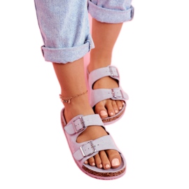 EVE Dam tofflor på kork med spännen grå Si Senor 2