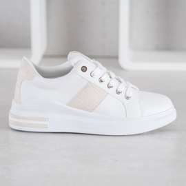 RTX WALK Sneakers med beige inlägg vit rosa 2