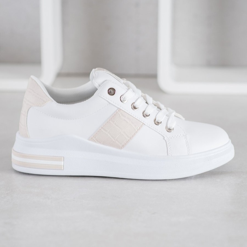 RTX WALK Sneakers med beige inlägg vit rosa 2