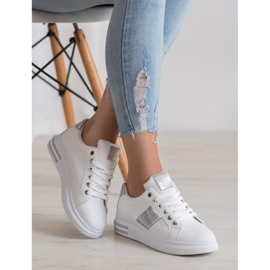 RTX WALK Sneakers med silverinsatser vit grå 2