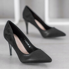 SHELOVET Snygga svarta höga klackar 1