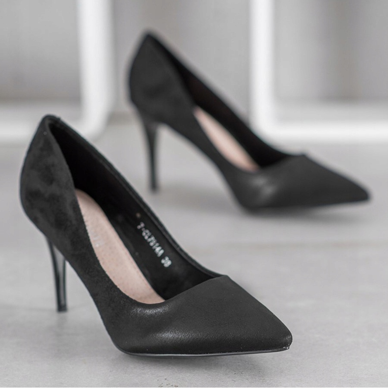 SHELOVET Snygga svarta höga klackar 1