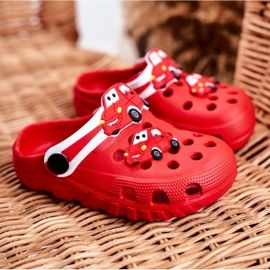 PB2 Barntofflor Foam Crocs Red Cars Bruno röd 1
