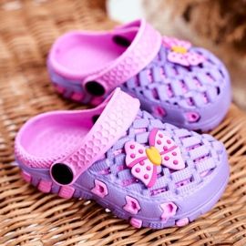 NEWS Barntofflor Foam Crocs Violet Bow Susan violett 1