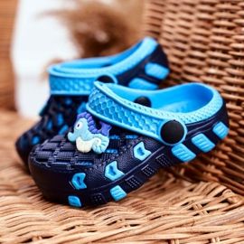 Barntofflor Foam Crocs Black Seahorse Casper svart blå 1