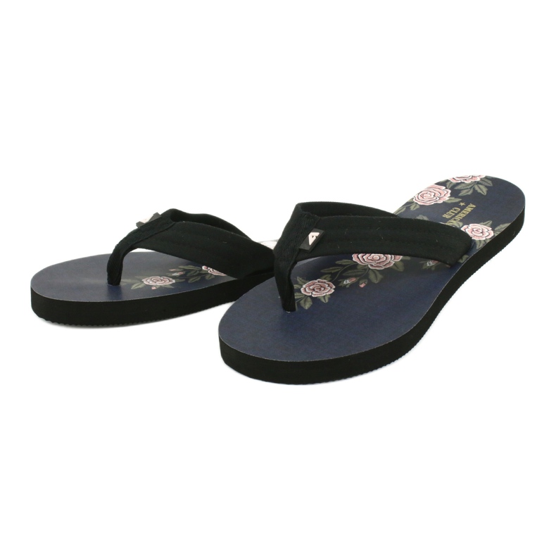 American Club Amerikanska damskum flip-flops JP04 svart rosa 1