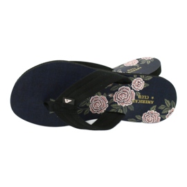 American Club Amerikanska damskum flip-flops JP04 svart rosa 2