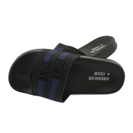 American Club Skum flip flops på NH16 Black/Navy Black Beach svart 2