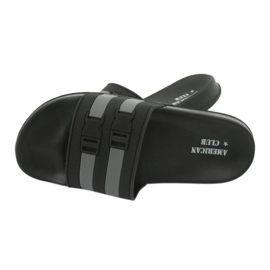 American Club Amerikanska NH15 tofflor i poolen för män svart grå 3