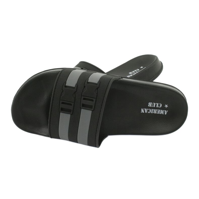 American Club Amerikanska NH15 tofflor i poolen för män svart grå 3