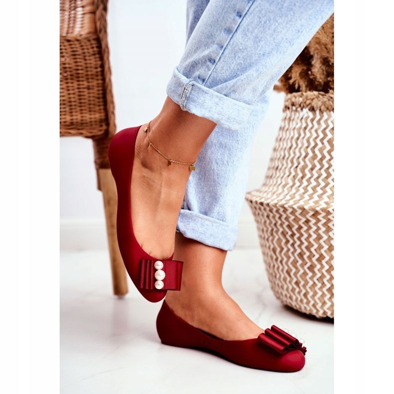 LU BOO Rubber Ballerinas Meliski Bows Red Joleen röd 1