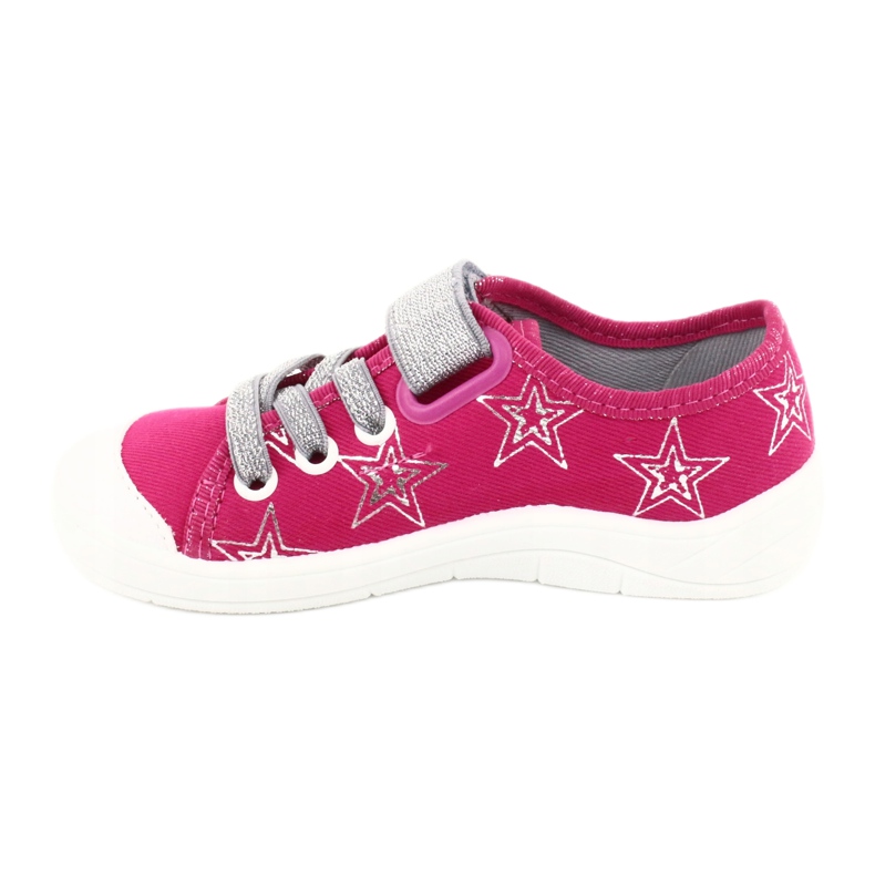 Tjejer sneakers tofflor med stjärnor Befado 251X096 rosa silver- 2