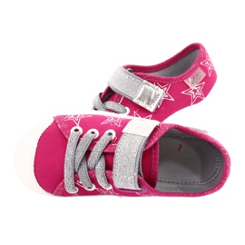 Tjejer sneakers tofflor med stjärnor Befado 251X096 rosa silver- 5