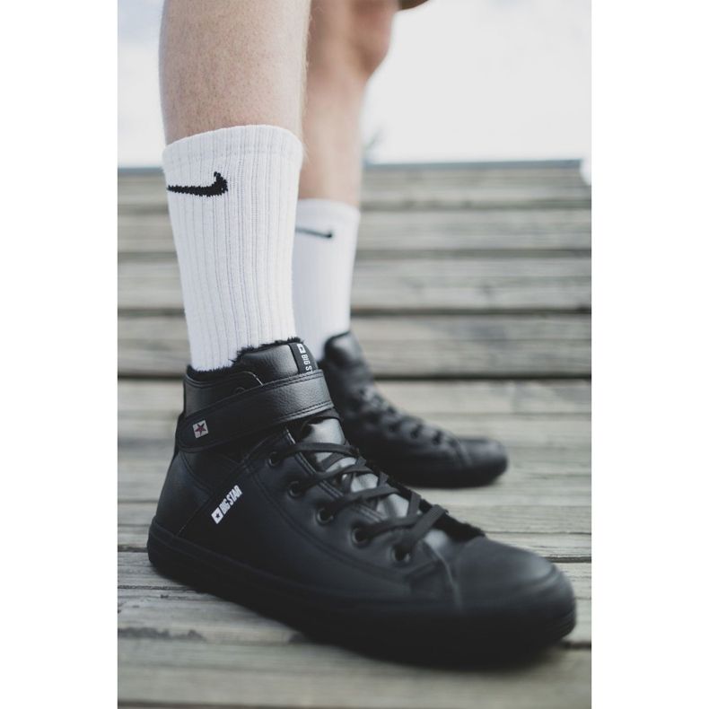 Herrskor Big Star Warm Black Y174020FW svart 1