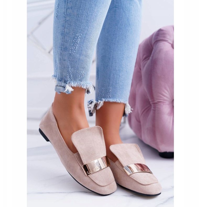 Damskor med tallrik Golden Lords Beige Lu Boo Harlem 1