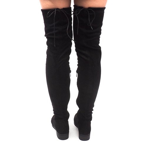 Mocka Pompon stövlar AB02-53 Svart 1