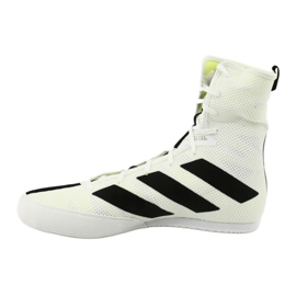 Adidas Box Hog 3 boxningsskor vita svart gul 1