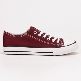 SHELOVET Burgundy sneakers röd 2