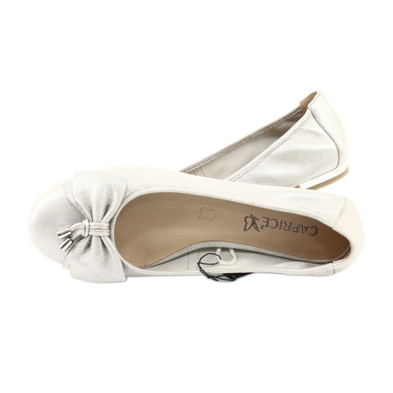 Caprice ballerinas damskor 22111 silver grå 4