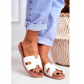 BUGO Dam Tofflor White Geometric Classic Theodora vit 1