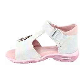 Sandaler blanka med kardborreband Ren But 1406 vit blå grå rosa 1