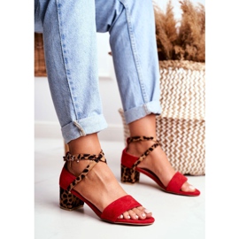 Lu Boo Sandaler Red Panther On The Post Dora röd 1