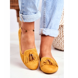 BUGO Dam Loafers Yellow Lords Fringes Therese gul 2