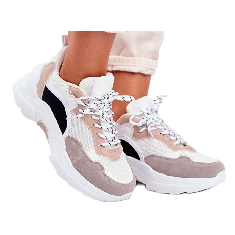 SEA Kvinnors sportskor Sneakers Vit och Beige Mindanao brun svart grå 1