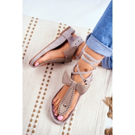 Lu Boo Sandaler för kvinnor med grå band Japanska Mara 3