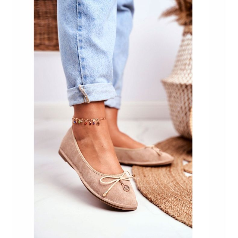 Ballerinor för kvinnor Lu Boo mocka Beige Layla 1