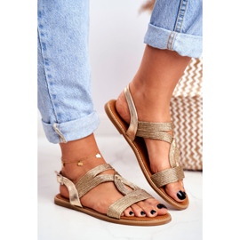 BUGO Flat Sandaler för kvinnor Guld Rachel gyllene 2