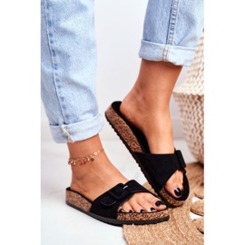 BUGO Dam Tofflor Spännejustering Svart Rosaline 1