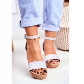 PS1 Kvinnors sandaler på kil Grå MarryMe 2