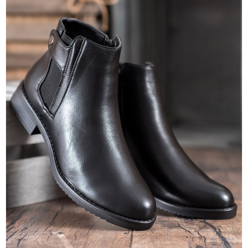 J. Star Bekväma platta stövlar svart 1