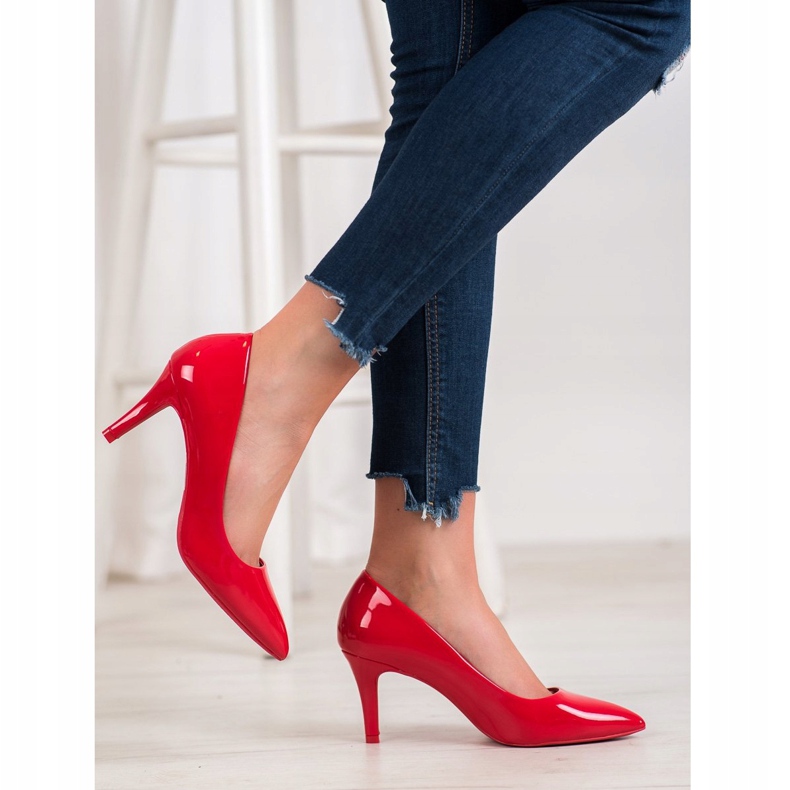 Gogo Pumpar med ekoläder röd 1