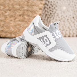 Seastar Slipons på kärleksplattformen vit grå 1