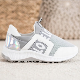 Seastar Slipons på kärleksplattformen vit grå 2