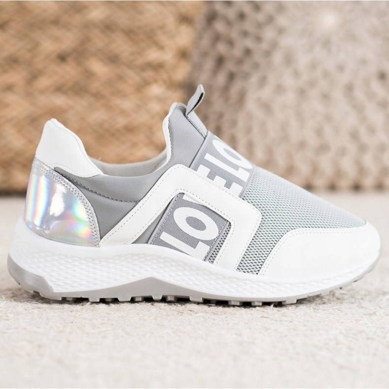 Seastar Slipons på kärleksplattformen vit grå 2