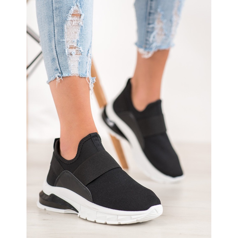 SHELOVET Sports Slip-On Sneakers svart 2